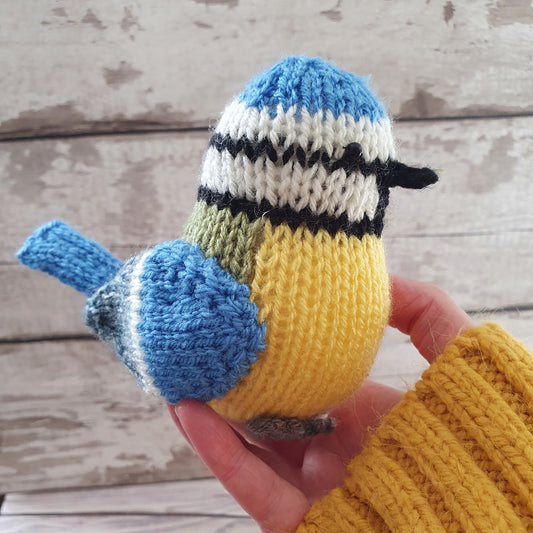 Barbara the Blue Tit bird knitting kit