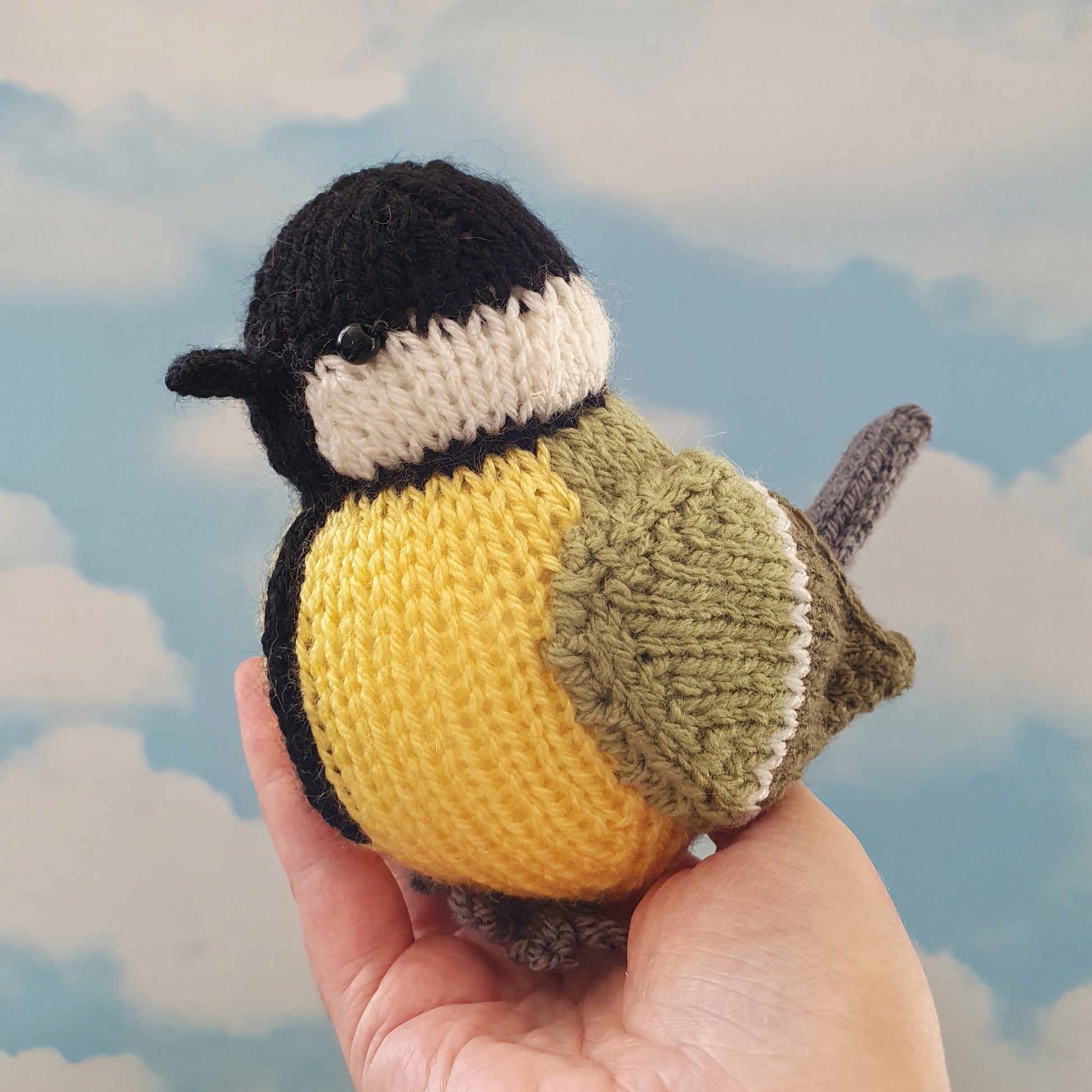 great tit knitting pattern by Nicky Stewart